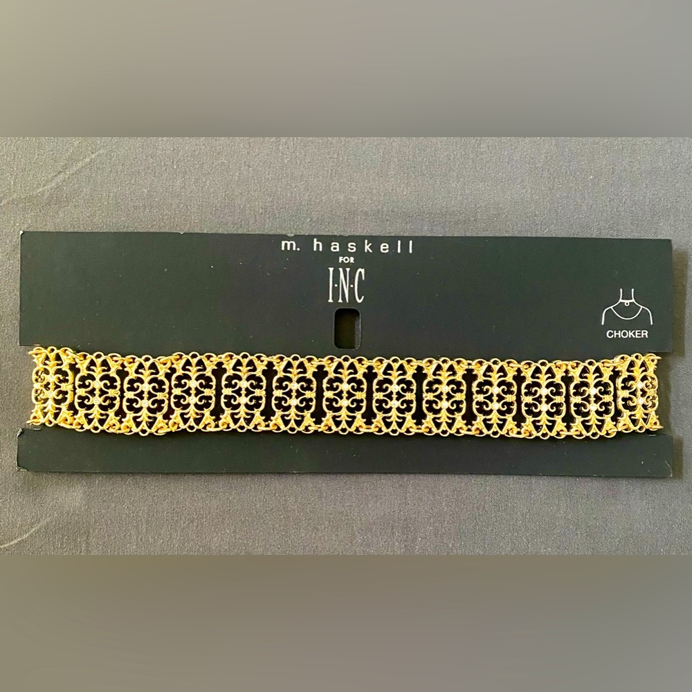 NWT “INC Gold Tone Adjustable Choker”